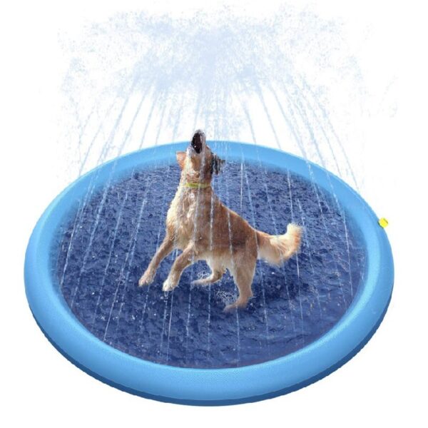 Non-Slip Splash Pad For Kids And Pet Dog Pool Summer Outdoor Water Toys Fun Backyard Fountain Play Mat - Image 4