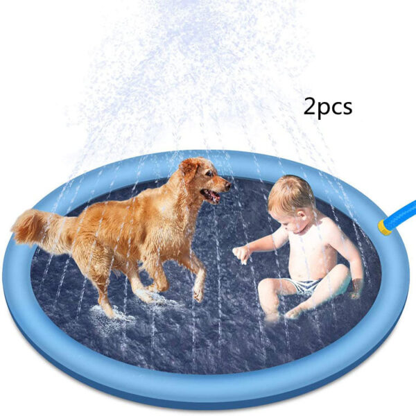 Non-Slip Splash Pad For Kids And Pet Dog Pool Summer Outdoor Water Toys Fun Backyard Fountain Play Mat - Image 5
