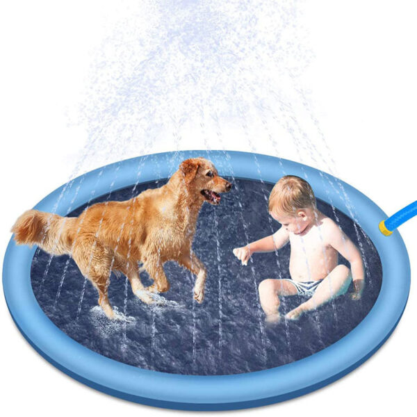 Non-Slip Splash Pad For Kids And Pet Dog Pool Summer Outdoor Water Toys Fun Backyard Fountain Play Mat - Image 7