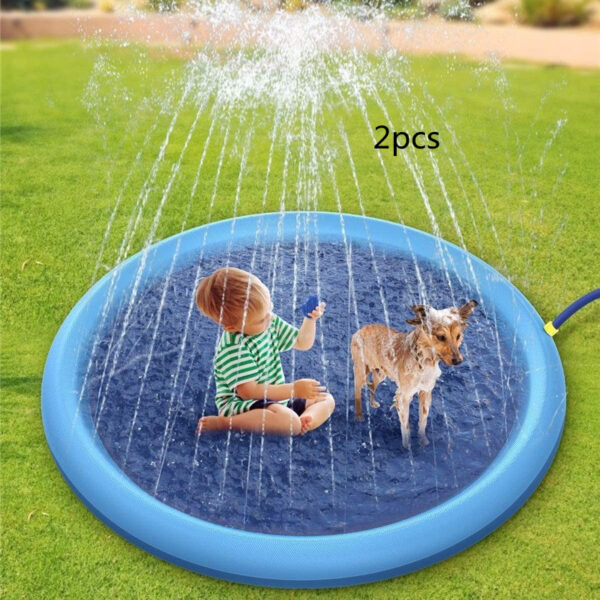 Non-Slip Splash Pad For Kids And Pet Dog Pool Summer Outdoor Water Toys Fun Backyard Fountain Play Mat - Image 10