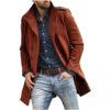 European Style Woolen Men's Coat Autumn And Winter New Thickened Coat - Image 5