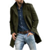 European Style Woolen Men's Coat Autumn And Winter New Thickened Coat - Image 3